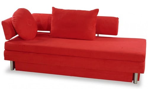 modern red daybed