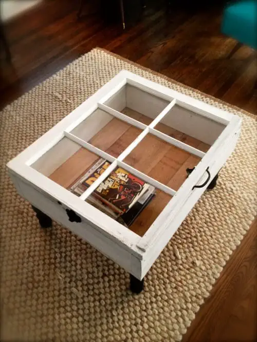 coffee table made from window