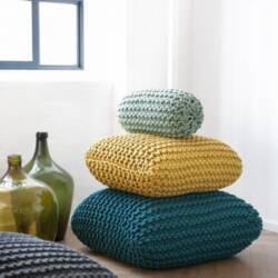 knitted floor cushions