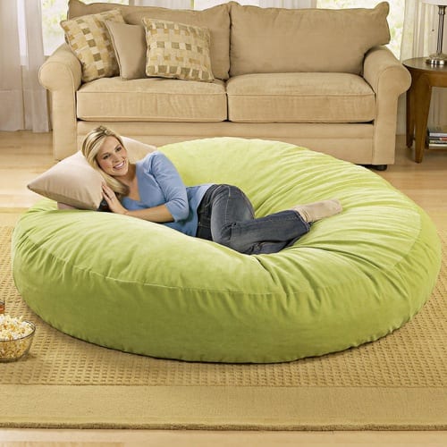 Sink Into It: The Giant Beanbag Chair from Brookstone