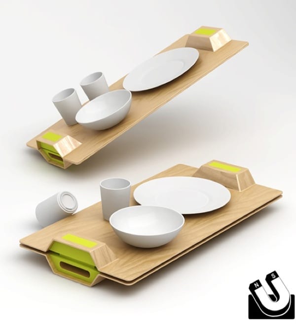 Breakfast in Bed: Magnetic Serving Tray by Ryan Jongwoo Choi