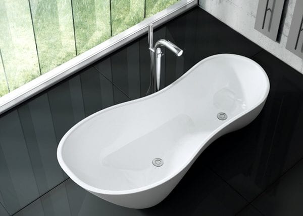 Chic, Sleek Limestone Bath from Victoria + Albert