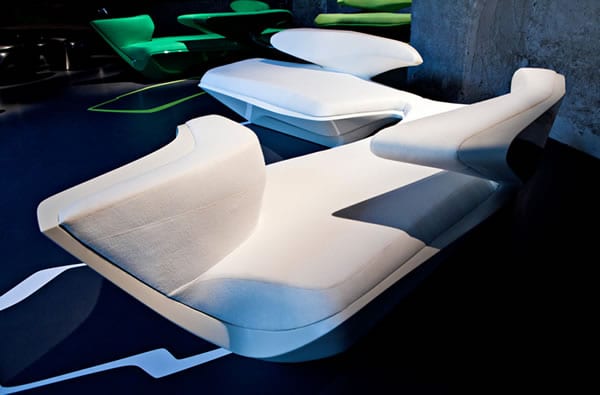Finding inspiration from earthly elements like rock formations created by erosion, Zaha Hadid’s Zephyr Sofa is a work of art.