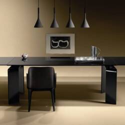 Expand your Options: Ray Plus Black Dining Table by Fiam