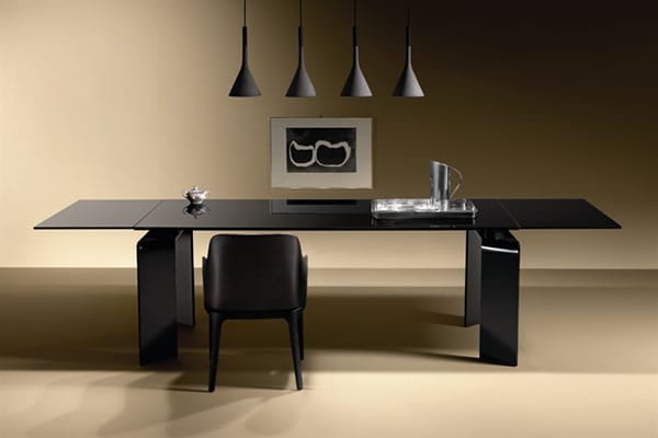 Expand your Options: Ray Plus Black Dining Table by Fiam