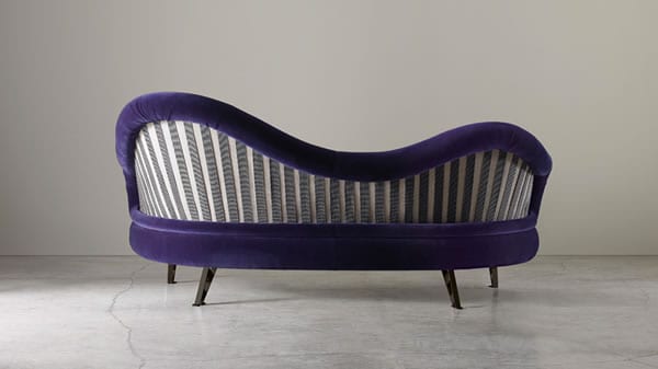 modern purple divan