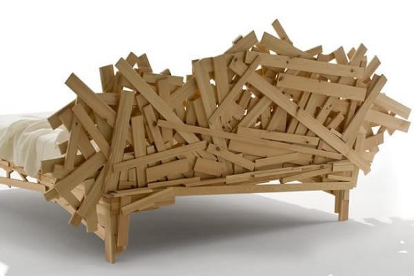 bed made from pieces