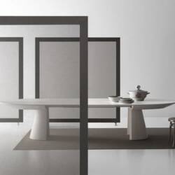 Versatile Dining: The Adagio Extensible Table by Bauline