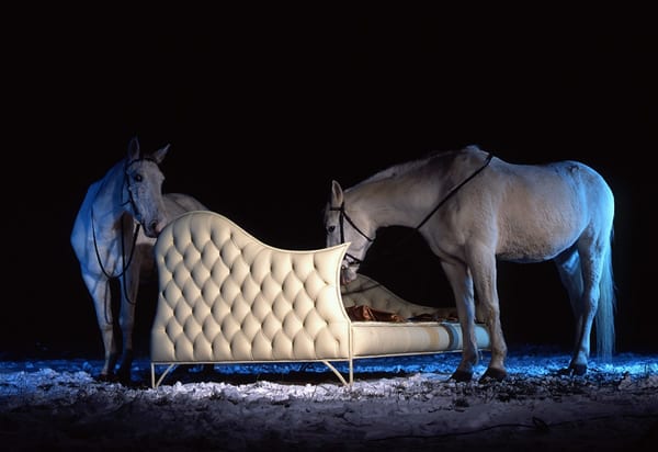 Mystical Dream Bedroom: Ivory Carriage Bed by Ola Voyna