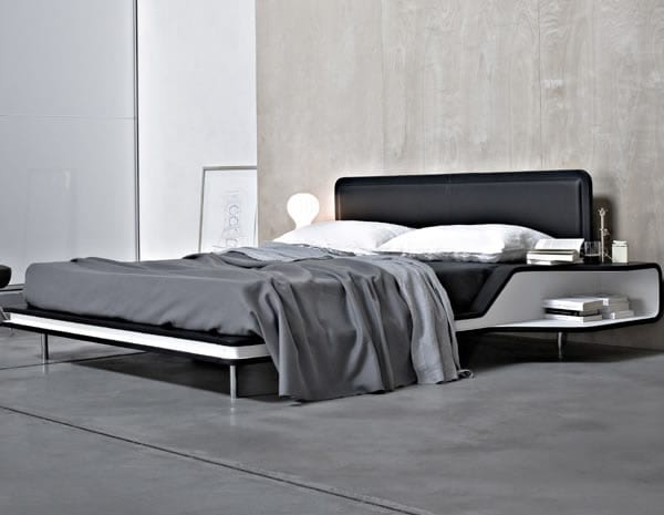 leather bed design