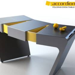 A Kitchen Oddity: the Accordion Folding Cook Table