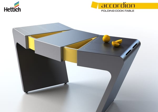 A Kitchen Oddity: the Accordion Folding Cook Table