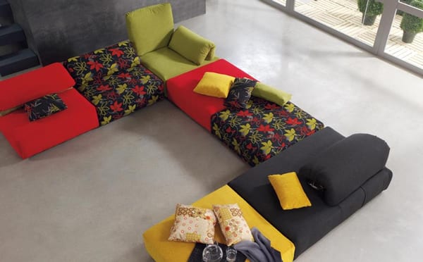 Colorful sectional sofa