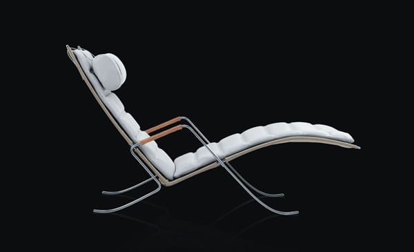 black and white chaise
