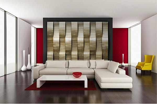 Metal Living Room Design with Moz Designs