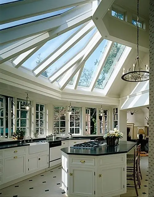 Kitchen with Skylights