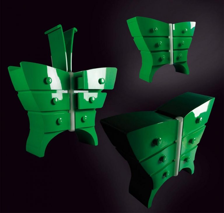 Whimsical Design: Papillon Chest of Drawers by Pierre Cardin