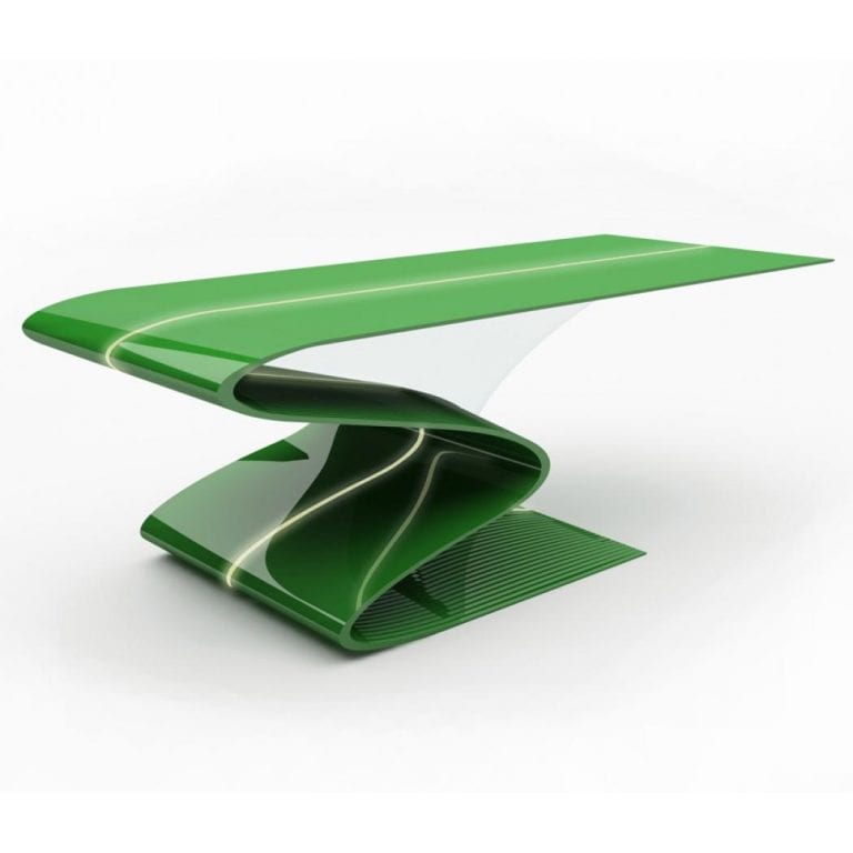 laquered wood sculptured table by pierre cardin