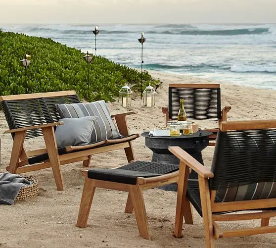 Outdoor Entertaining: Palmer Rope Sofa by Pottery Barn