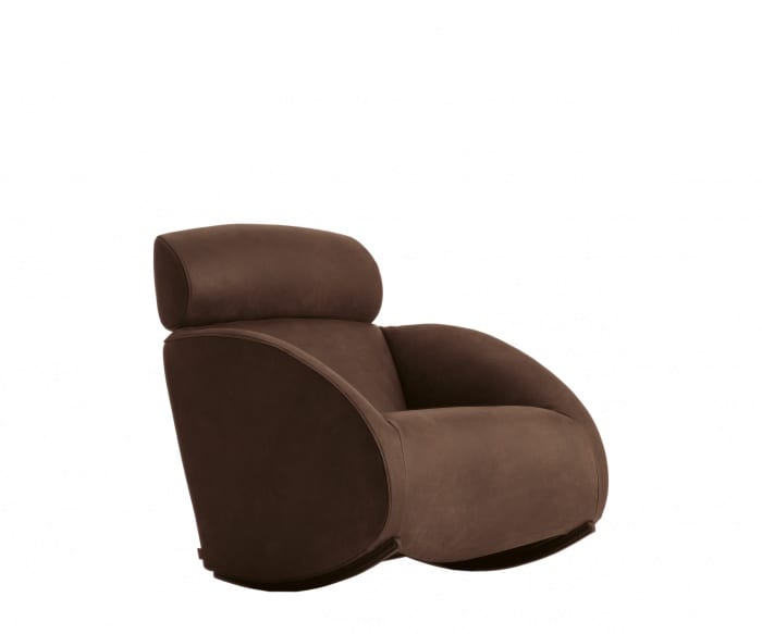 Leather rocking armchair design