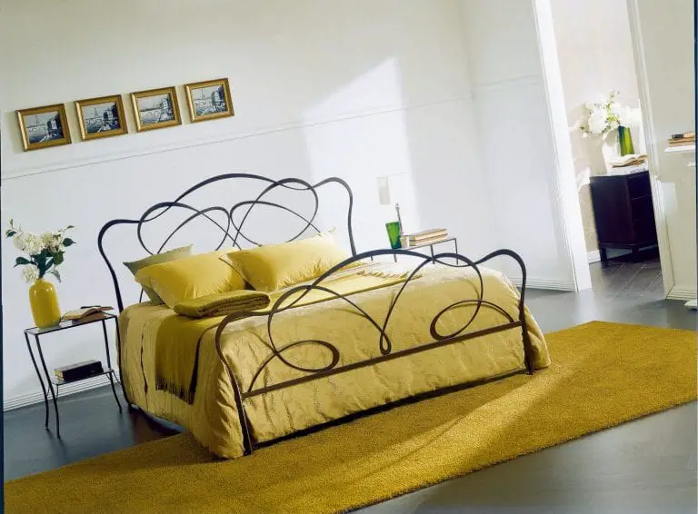 Wrought iron double bed designs