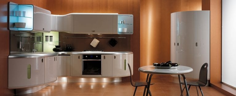 high-end, contemporary kitchen appliances