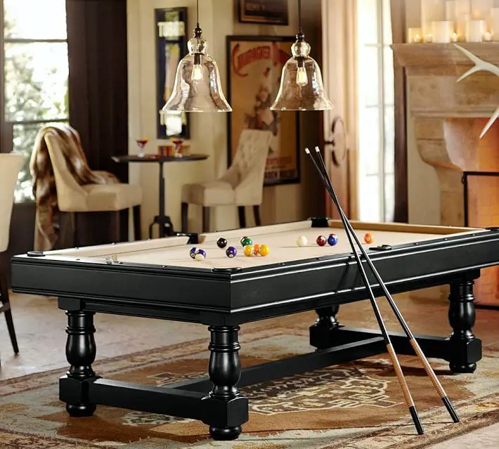 The Enchanting Turned-Leg Pool Table by Pottery Barn