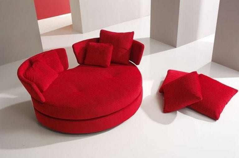 Red Round Modern Interior Design Sofa