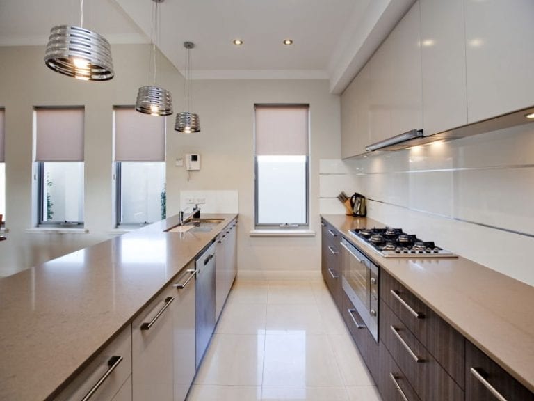 contemporary galley kitchen design layout