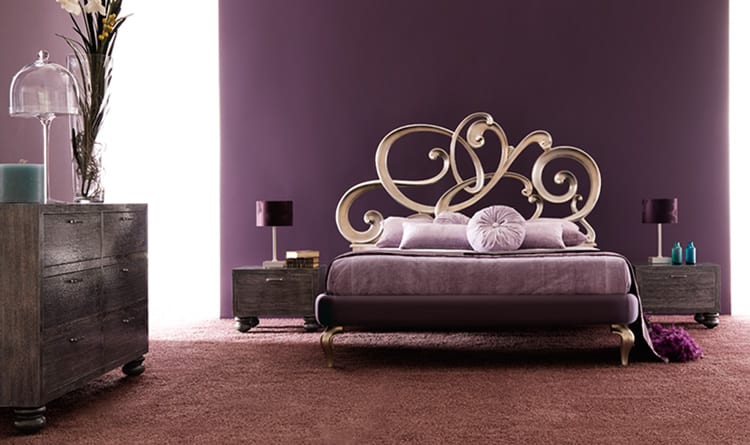 Cortezari elegance bed with purple headboard
