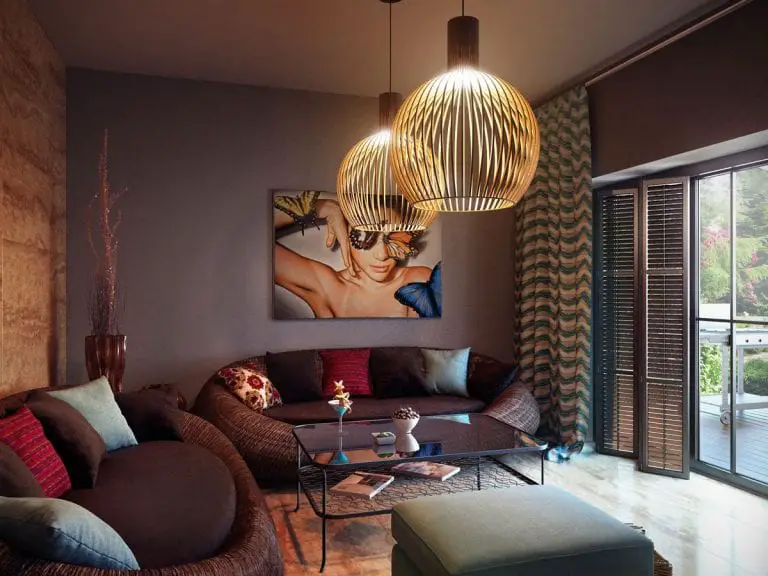 gray brown modern living room