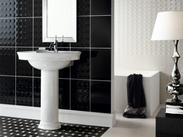 Black and white wall tiles