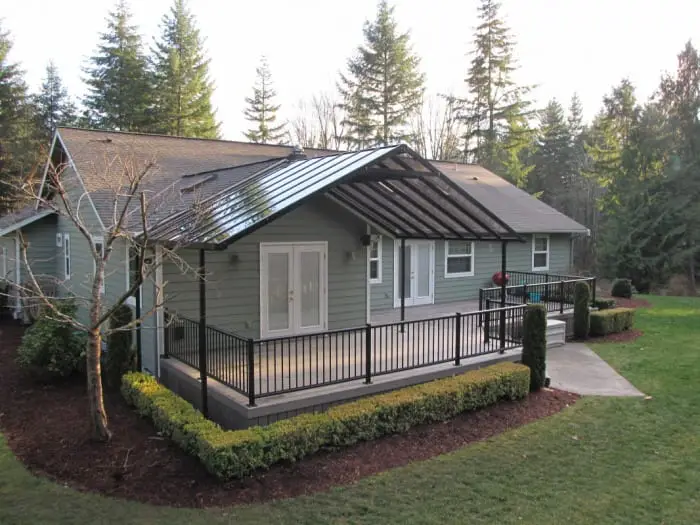 glass and aluminum patio cover