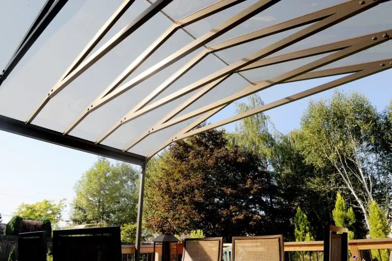 ultra modern glass and aluminium patio cover