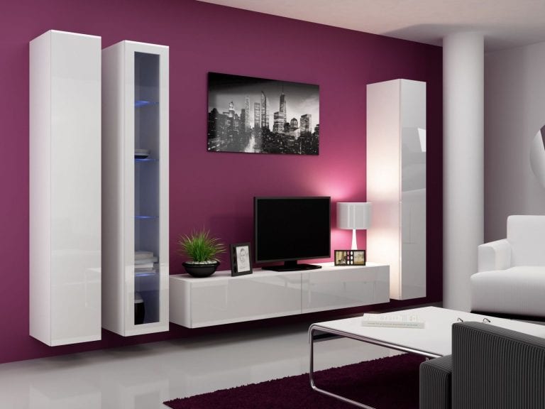 contemporary tv unit with storage