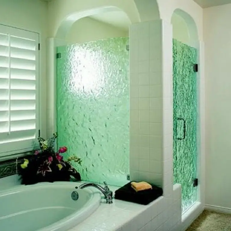 green glass shower doors
