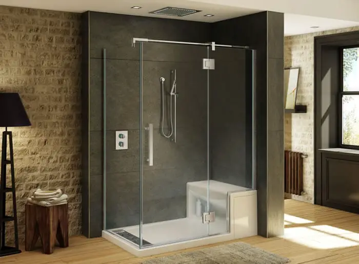shower with bench seat