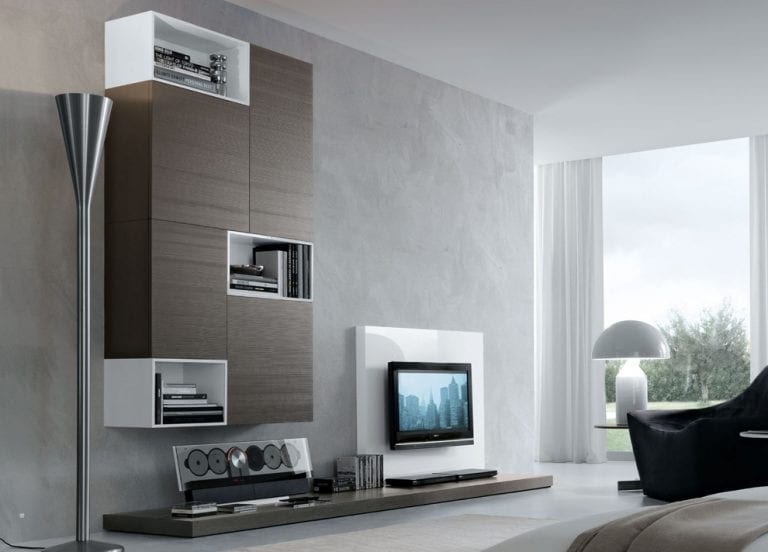 tv wall with storage