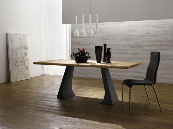 Modern Dining Table With Two Bases