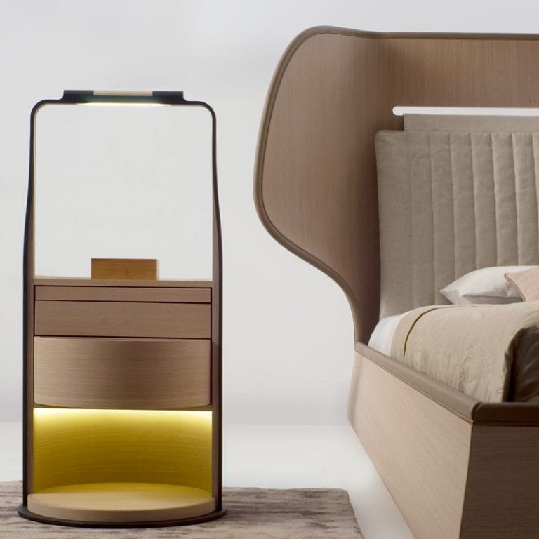 modern nightstand with light