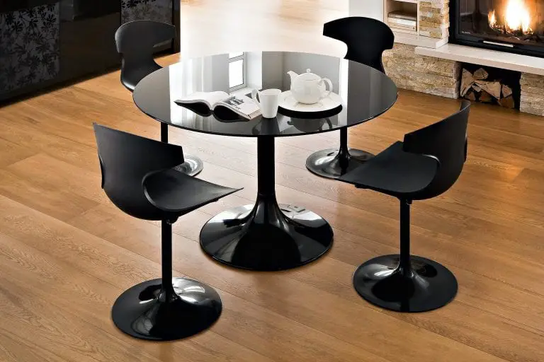 round black glass kitchen table