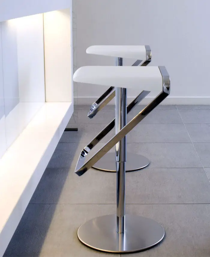 modern chrome counter stools