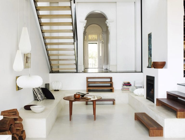 white living room design