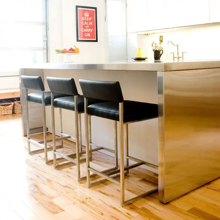 black and chrome counter stools