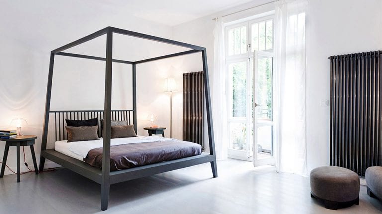 canopy bed with large posts