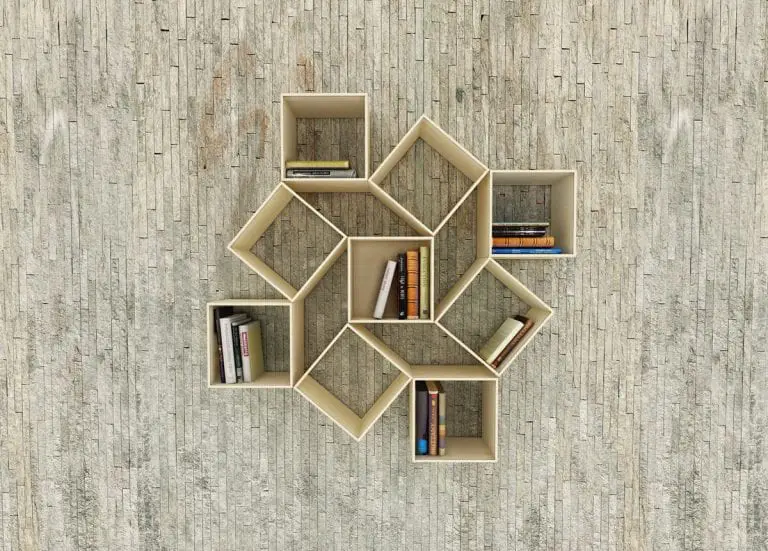 geometric wall mounted shelves