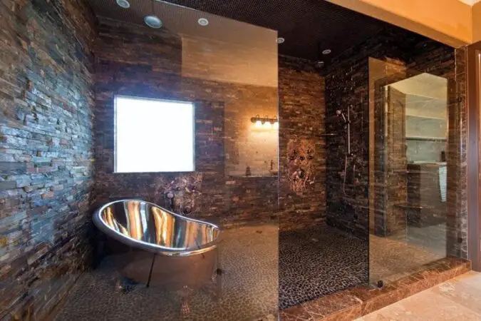 Stunning walk in shower and bath combo