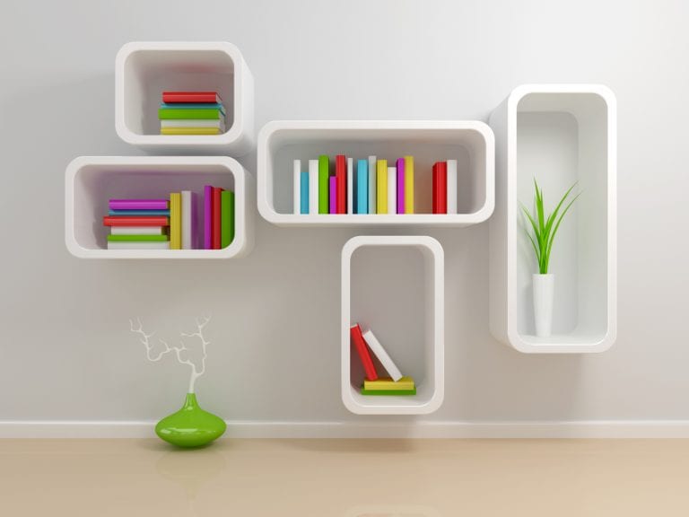 oval wall mounted bookshelves