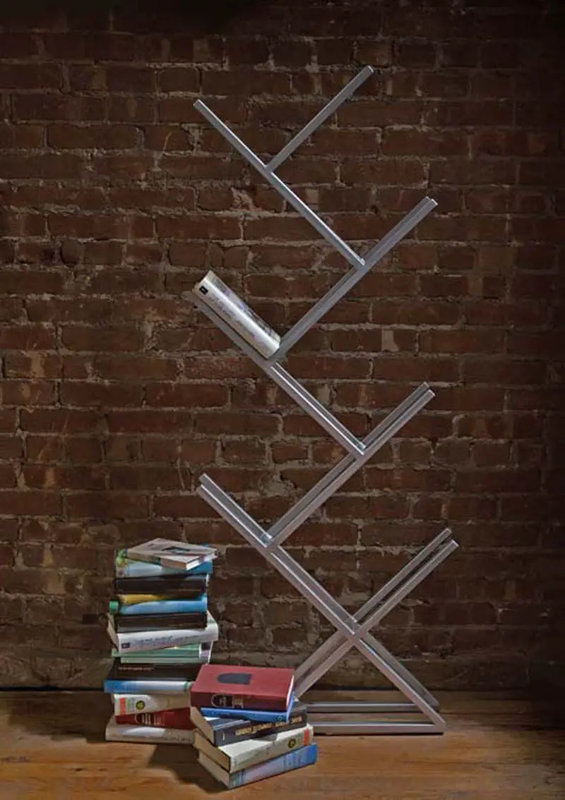 standing metal bookcase