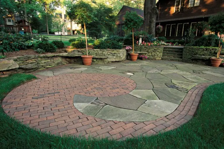 brick and stone patio designs